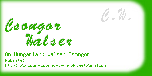 csongor walser business card